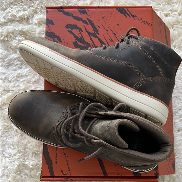 Red Wing Steel Toe Slip Resistant Work Boots Shoes Brown - Picture 8 of 16